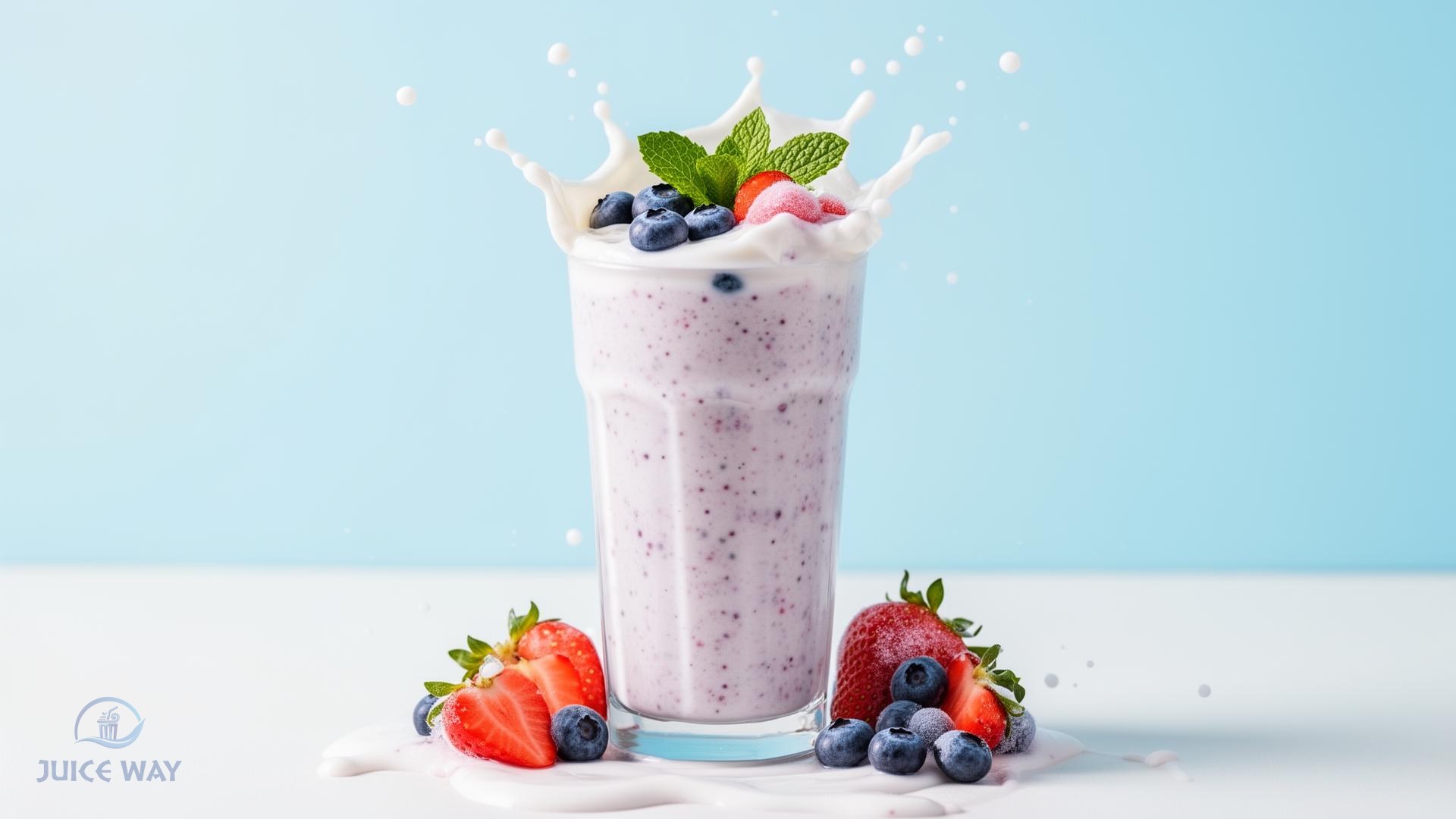 Greek yogurt smoothie with berries